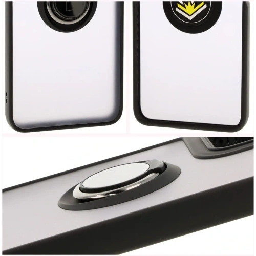 Kup Etui s úchytem na prst Bizon Case Hybrid Ring pro Motorola Moto G55 5G kouřové s černým rámem - BIZ7100 - {ean13} - Sklep Home Screen