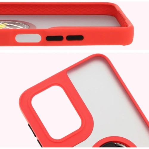 Buy Bizon Case Hybrid Ring Motorola Moto G55 5G smoky with a red frame - BIZ7101 - {ean13} - Home Screen Store Europe