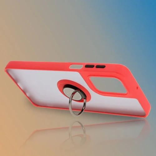 Buy Bizon Case Hybrid Ring Motorola Moto G55 5G smoky with a red frame - BIZ7101 - {ean13} - Home Screen Store Europe