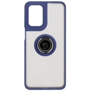 Kup Etui z uchwytem na palec Bizon Case Hybrid Ring do Motorola Moto G55 5G przydymione z granatową ramką - BIZ7102 - {ean13} - Sklep Home Screen