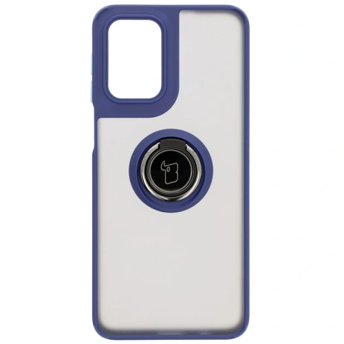 Kup Etui s úchytem na prst Bizon Case Hybrid Ring pro Motorola Moto G55 5G kouřové s modrým rámečkem - BIZ7102 - {ean13} - Sklep Home Screen