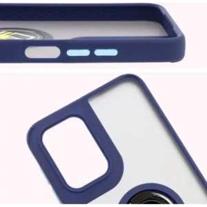 Kup Etui z uchwytem na palec Bizon Case Hybrid Ring do Motorola Moto G55 5G przydymione z granatową ramką - BIZ7102 - {ean13} - Sklep Home Screen