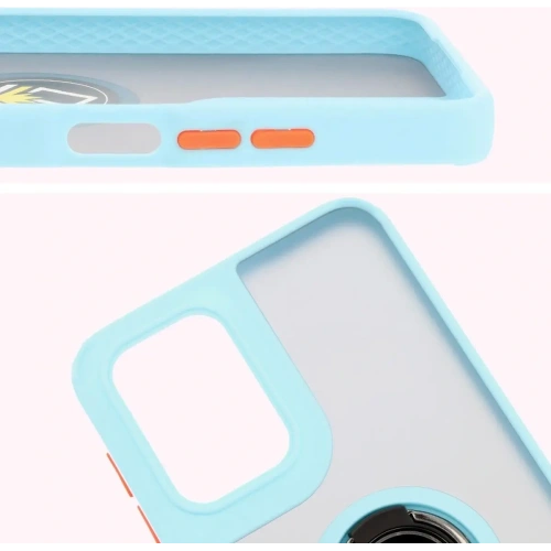 Kup Bizon Case Hybrid Ring Motorola Moto G55 5G fumuriu cu un cadru bleu deschis - BIZ7103 - {ean13} - Sklep Home Screen