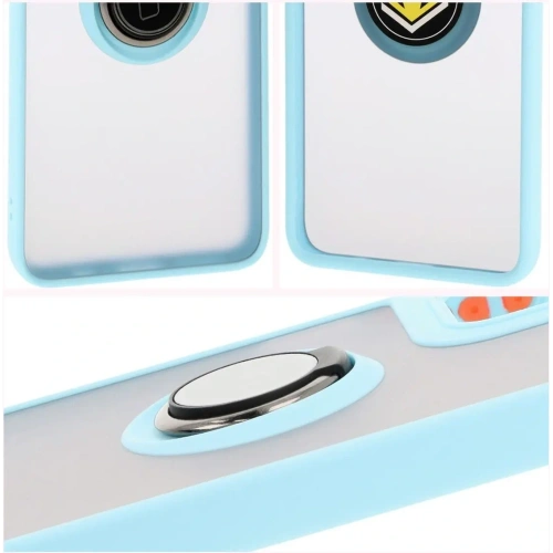 Kup Bizon Case Hybrid Ring Motorola Moto G55 5G fumuriu cu un cadru bleu deschis - BIZ7103 - {ean13} - Sklep Home Screen