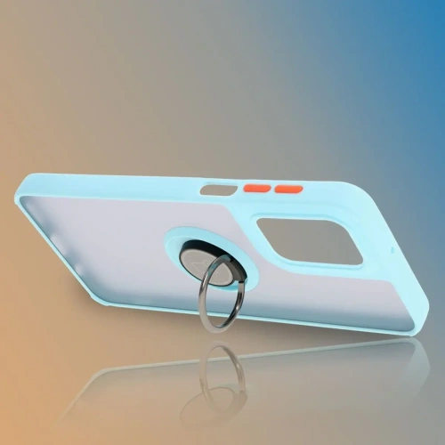 Kup Bizon Case Hybrid Ring Motorola Moto G55 5G füstös színben, világoskék kerettel - BIZ7103 - {ean13} - Sklep Home Screen