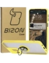 Buy Bizon Case Hybrid Ring Motorola Moto G55 5G smoky with a yellow frame - BIZ7104 - {ean13} - Home Screen Store Europe