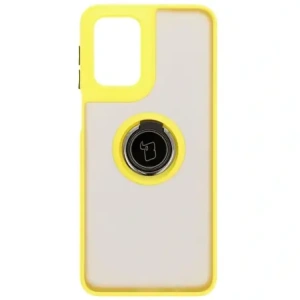 Kup Etui z uchwytem na palec Bizon Case Hybrid Ring do Motorola Moto G55 5G kouřové se žlutým rámečkem - BIZ7104 - {ean13} - Sklep Home Screen