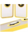 Buy Bizon Case Hybrid Ring Motorola Moto G55 5G smoky with a yellow frame - BIZ7104 - {ean13} - Home Screen Store Europe