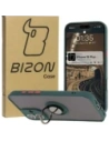 Buy Bizon Case Hybrid Ring Apple iPhone 16 Plus smoky with a dark green frame - BIZ7105 - {ean13} - Home Screen Store Europe