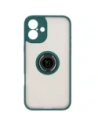 Kup Etui z uchwytem na palec Bizon Case Hybrid Ring do Apple iPhone 16 Plus kouřové s tmavě zeleným rámečkem - BIZ7105 - {ean13} - Sklep Home Screen