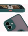 Buy Bizon Case Hybrid Ring Apple iPhone 16 Plus smoky with a dark green frame - BIZ7105 - {ean13} - Home Screen Store Europe