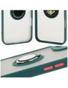 Kup Etui z uchwytem na palec Bizon Case Hybrid Ring do Apple iPhone 16 Plus kouřové s tmavě zeleným rámečkem - BIZ7105 - {ean13} - Sklep Home Screen