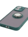 Kup Etui z uchwytem na palec Bizon Case Hybrid Ring do Apple iPhone 16 Plus kouřové s tmavě zeleným rámečkem - BIZ7105 - {ean13} - Sklep Home Screen