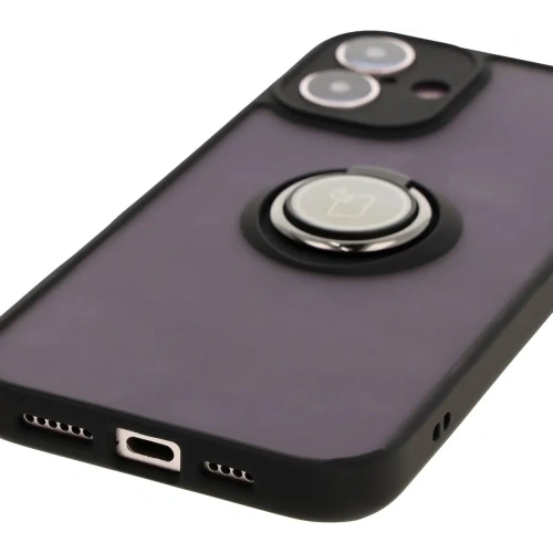 Buy Bizon Case Hybrid Ring Apple iPhone 16 Plus smoky with a black frame - BIZ7106 - {ean13} - Home Screen Store Europe