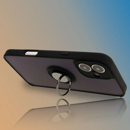 Kup Bizon Case Hybrid Gyűrű Apple iPhone 16 Plus füstös fekete kerettel - BIZ7106 - {ean13} - Sklep Home Screen