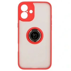 Kup Bizon Case Hybrid Ring Apple iPhone 16 Plus fumuriu cu un cadru roșu - BIZ7107 - {ean13} - Sklep Home Screen