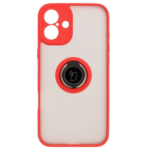 Buy Bizon Case Hybrid Ring Apple iPhone 16 Plus smoky with a red frame - BIZ7107 - {ean13} - Home Screen Store Europe