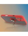 Kup Etui s úchytem na prst Bizon Case Hybrid Ring do Apple iPhone 16 Plus kouřové s červeným rámem - BIZ7107 - {ean13} - Sklep Home Screen
