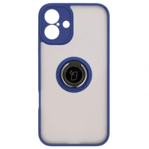 Kup Bizon Case Hybrid Ring Apple iPhone 16 Plus fumuriu cu un cadru albastru marin - BIZ7108 - {ean13} - Sklep Home Screen