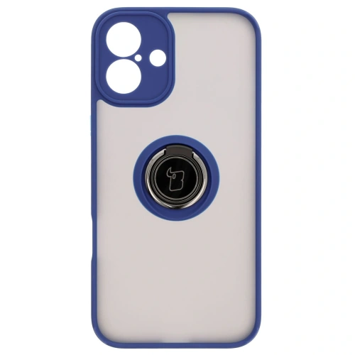 Kup Etui s úchytem na prst Bizon Case Hybrid Ring do Apple iPhone 16 Plus kouřové s modrým rámem - BIZ7108 - {ean13} - Sklep Home Screen