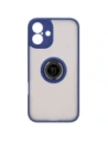 Buy Bizon Case Hybrid Ring Apple iPhone 16 Plus smoky with a navy blue frame - BIZ7108 - {ean13} - Home Screen Store Europe