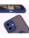 Kup Etui s úchytem na prst Bizon Case Hybrid Ring do Apple iPhone 16 Plus kouřové s modrým rámem - BIZ7108 - {ean13} - Sklep Home Screen