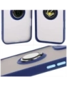 Buy Bizon Case Hybrid Ring Apple iPhone 16 Plus smoky with a navy blue frame - BIZ7108 - {ean13} - Home Screen Store Europe
