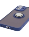 Buy Bizon Case Hybrid Ring Apple iPhone 16 Plus smoky with a navy blue frame - BIZ7108 - {ean13} - Home Screen Store Europe