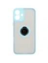Kup Bizon Case Hybrid Ring Apple iPhone 16 Plus fumuriu cu un cadru de culoare albastru deschis - BIZ7109 - {ean13} - Sklep Home Screen
