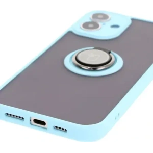 Kup Bizon Case Hybrid Ring Apple iPhone 16 Plus fumuriu cu un cadru de culoare albastru deschis - BIZ7109 - {ean13} - Sklep Home Screen
