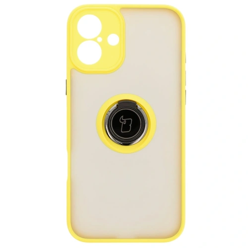 Kup Bizon Case Hybrid Ring Apple iPhone 16 Plus fumuriu cu un cadru galben - BIZ7110 - {ean13} - Sklep Home Screen