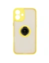 Kup Bizon Case Hybrid Ring Apple iPhone 16 Plus fumuriu cu un cadru galben - BIZ7110 - {ean13} - Sklep Home Screen