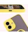 Kup Etui z uchwytem na palec Bizon Case Hybrid Ring do Apple iPhone 16 Plus zakouřené se žlutým rámečkem - BIZ7110 - {ean13} - Sklep Home Screen