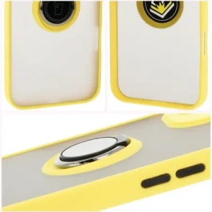 Kup Bizon Case Hybrid Ring Apple iPhone 16 Plus fumuriu cu un cadru galben - BIZ7110 - {ean13} - Sklep Home Screen