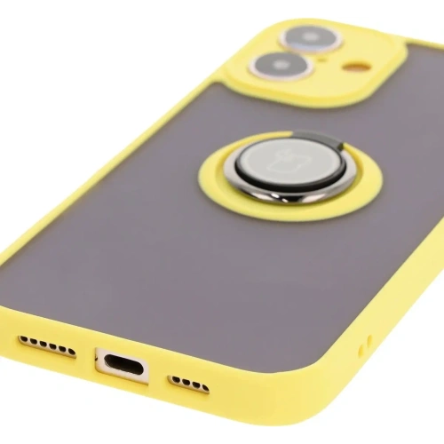 Kup Bizon Case Hybrid Ring Apple iPhone 16 Plus fumuriu cu un cadru galben - BIZ7110 - {ean13} - Sklep Home Screen