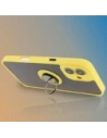 Kup Etui z uchwytem na palec Bizon Case Hybrid Ring do Apple iPhone 16 Plus zakouřené se žlutým rámečkem - BIZ7110 - {ean13} - Sklep Home Screen