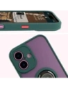 Kup Etui z uchwytem na palec Bizon Case Hybrid Ring do Apple iPhone 16 przydymione z ciemnozieloną ramką - BIZ7111 - {ean13} - Sklep Home Screen
