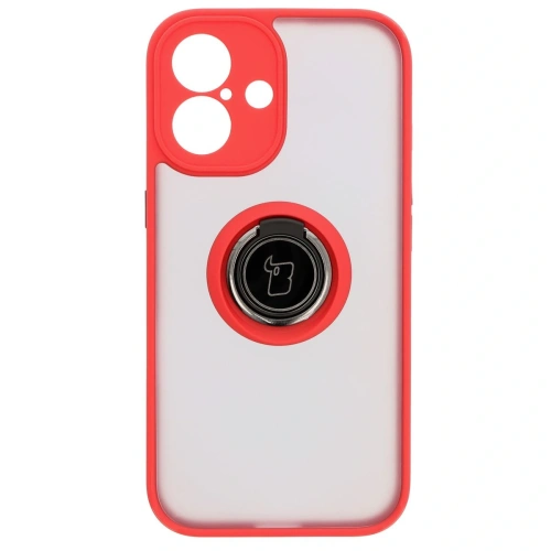 Kup Bizon Case Hybrid Ring Apple iPhone 16 fumuriu cu un cadru roșu - BIZ7113 - {ean13} - Sklep Home Screen
