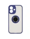 Buy Bizon Case Hybrid Ring Apple iPhone 16 smoky with a navy blue frame - BIZ7114 - {ean13} - Home Screen Store Europe