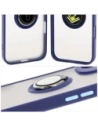 Kup Bizon Case Hybrid Ring Apple iPhone 16 fumuriu cu un cadru bleu marin - BIZ7114 - {ean13} - Sklep Home Screen