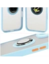 Buy Bizon Case Hybrid Ring Apple iPhone 16 smoky with a light blue frame - BIZ7115 - {ean13} - Home Screen Store Europe