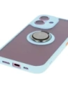 Buy Bizon Case Hybrid Ring Apple iPhone 16 smoky with a light blue frame - BIZ7115 - {ean13} - Home Screen Store Europe