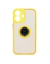 Buy Bizon Case Hybrid Ring Apple iPhone 16 smoky with a yellow frame - BIZ7116 - {ean13} - Home Screen Store Europe
