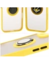 Buy Bizon Case Hybrid Ring Apple iPhone 16 smoky with a yellow frame - BIZ7116 - {ean13} - Home Screen Store Europe