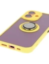 Buy Bizon Case Hybrid Ring Apple iPhone 16 smoky with a yellow frame - BIZ7116 - {ean13} - Home Screen Store Europe