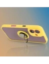 Buy Bizon Case Hybrid Ring Apple iPhone 16 smoky with a yellow frame - BIZ7116 - {ean13} - Home Screen Store Europe
