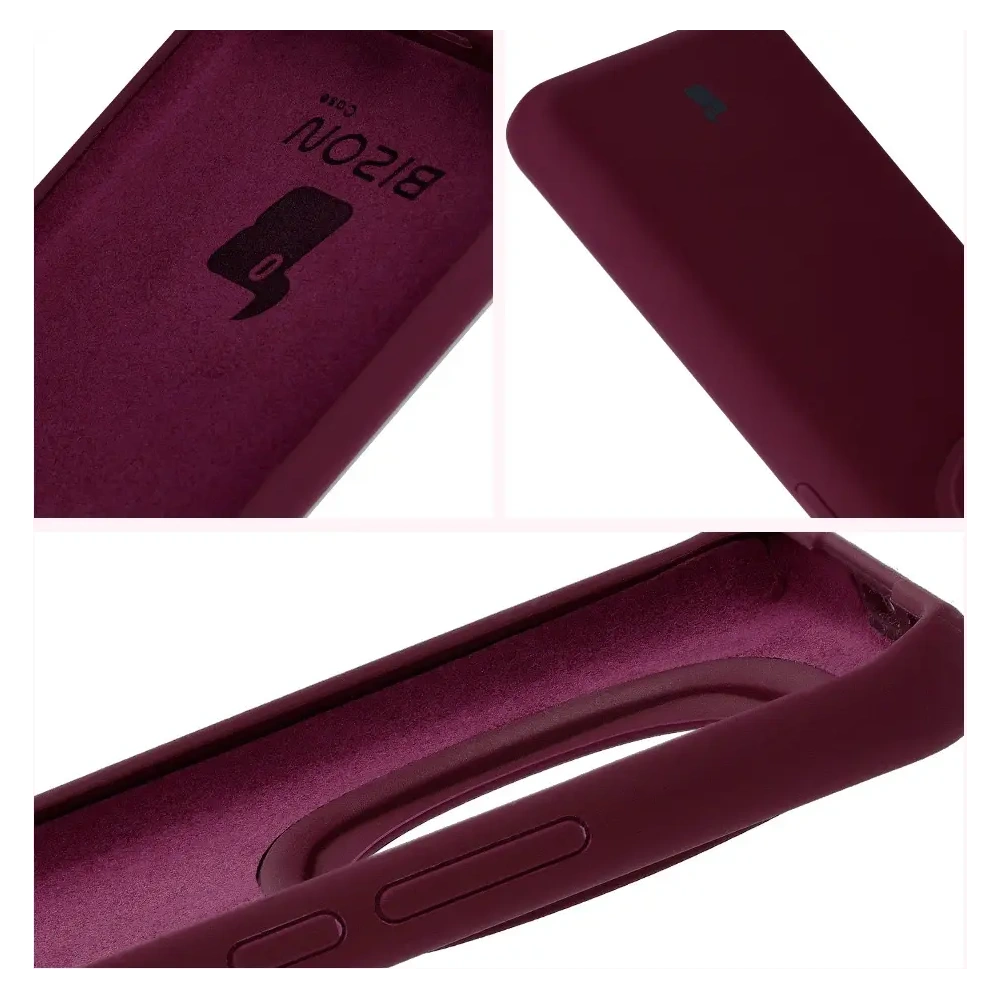 Silikonowe etui Bizon Soft Case do Honor Magic6 Pro ciemnofioletowe
