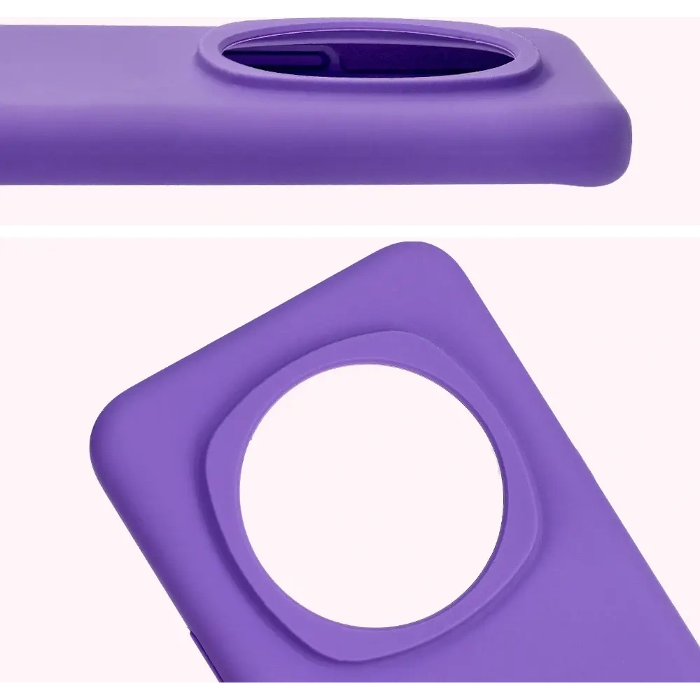 Silikonowe etui Bizon Soft Case do Honor Magic6 Pro fioletowe