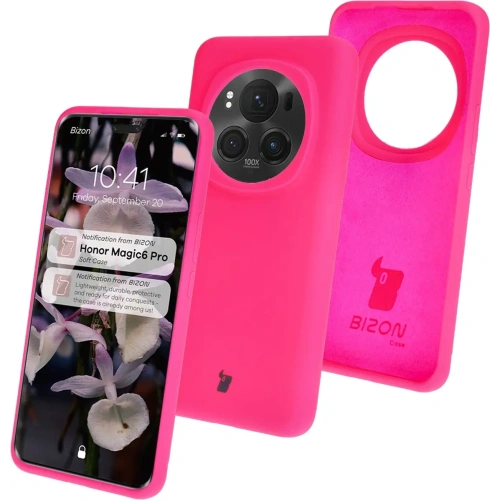 Kup Silikonowe etui Bizon Soft Case do Honor Magic6 Pro neonowo-różowe - BIZ7121 - {ean13} - Sklep Home Screen
