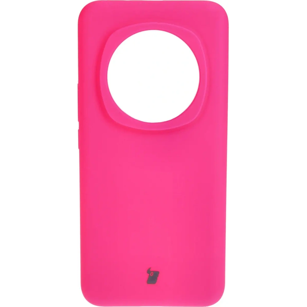 Silikonowe etui Bizon Soft Case do Honor Magic6 Pro neonowo-różowe